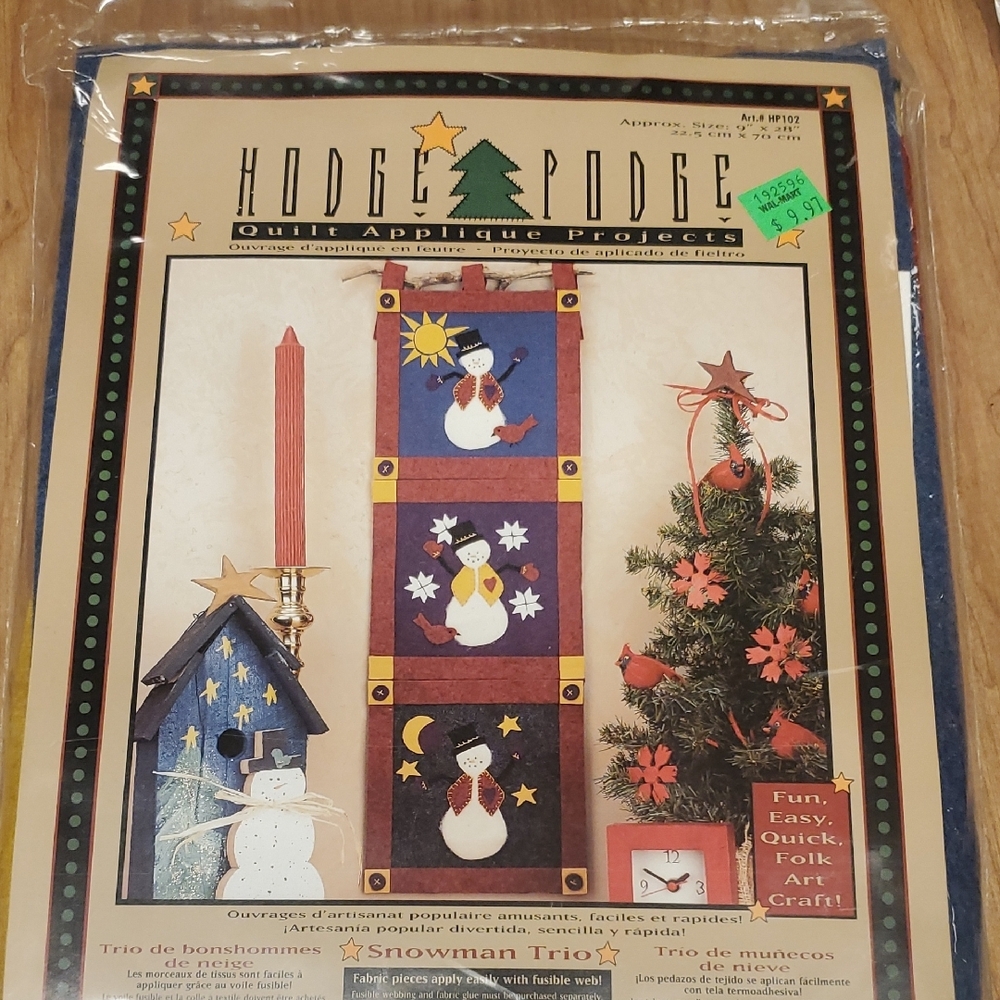 Holiday Quilt Applique Kit - Festive Multicolor Design